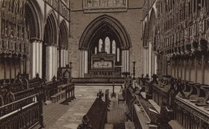 Chester Kathedraal, het Koor, Oostaanzicht door English School